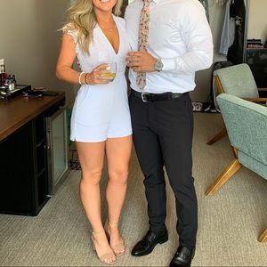 Bebe white lace romper 2